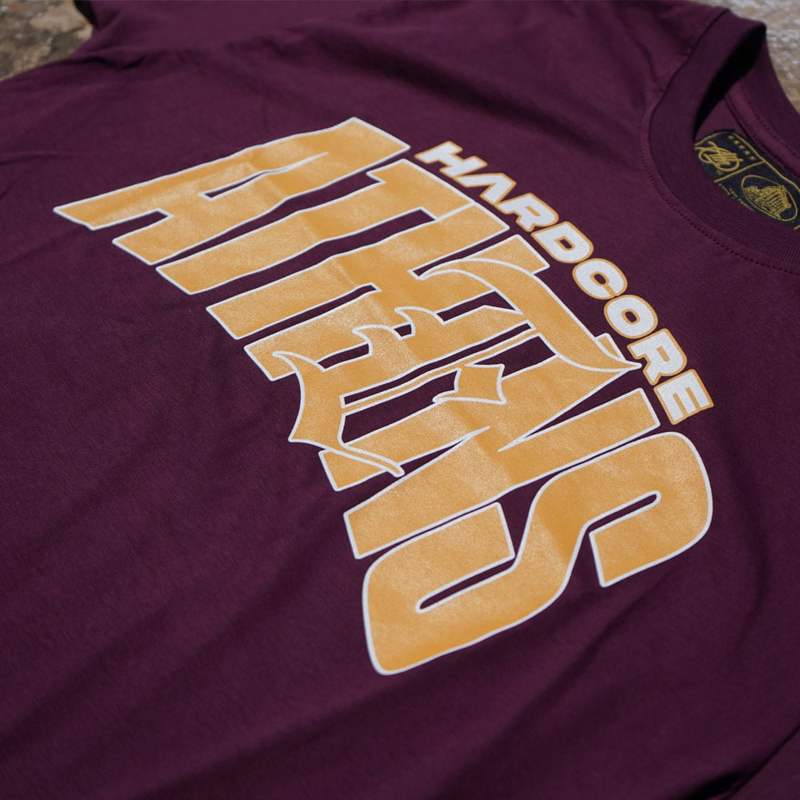 Athens Hardcore baseball athens tshirt - bordeaux